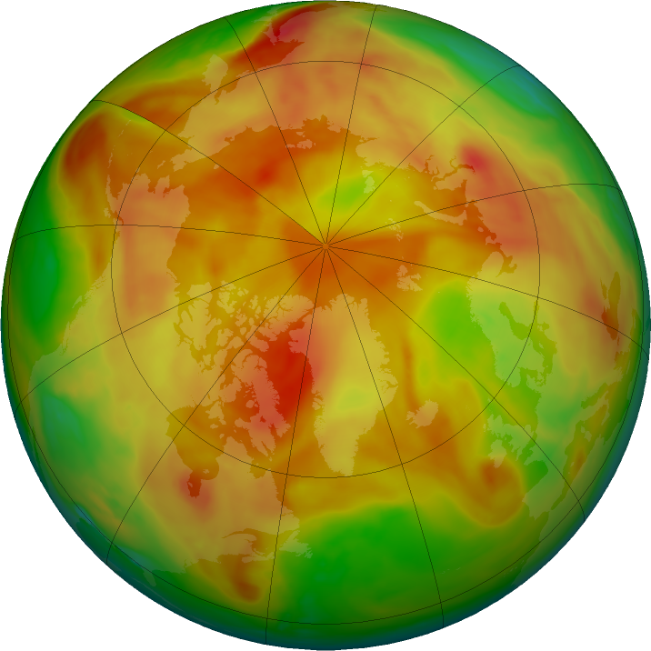 Arctic ozone map for 13 May 2024